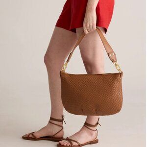 Quince Crescent Woven Shoulder Bag